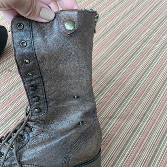 STEVE MADDEN leather Parto brown combat boots Size 8.5 - Picture 13 of 16